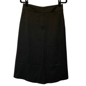 Vintage Diab'less A-line Midi Skirt Classic Black Embroidered From‎ France